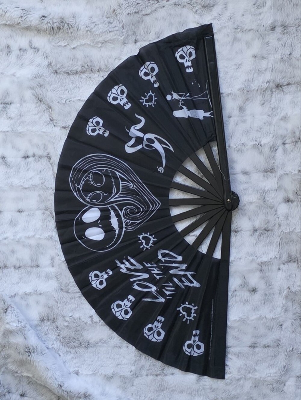 Disney Folding Fan - Jack Skellington and Sally - Love Til the End